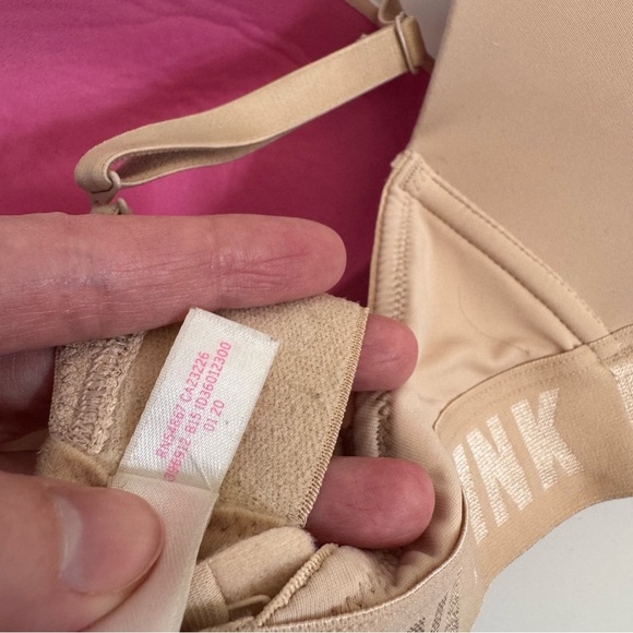 PINK Victorias Secret Nude Lightly Lined Bra Size 34D - Picture 6 of 7